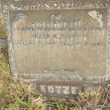 KOTZE Frans Albertus 1917-1956