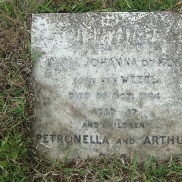 KOCK Maria Johanna, de nee VAN WEZEL -1964