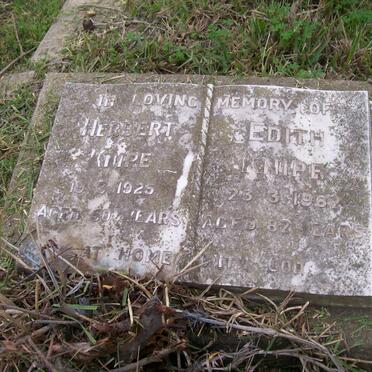 KNIPE Herbert -1925 &amp; Edith -1962