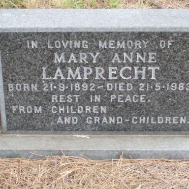 LAMPRECHT Mary Anne 1892-1983