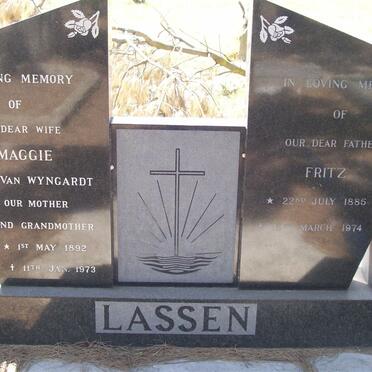 LASSEN Fritz 1885-1974 &amp; Maggie VAN WYNGARDT 1892-1973