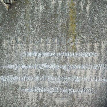 LANGTRY Francis George  -1896 