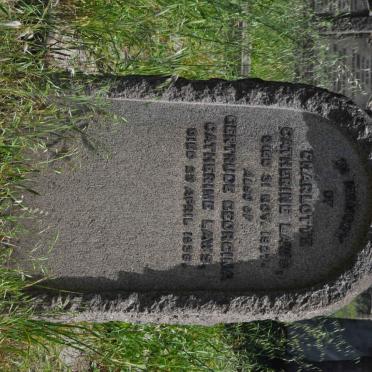 LAWS Charlotte Catherine -1927 :: LAWS Gertrude Georgina Catherine -1938