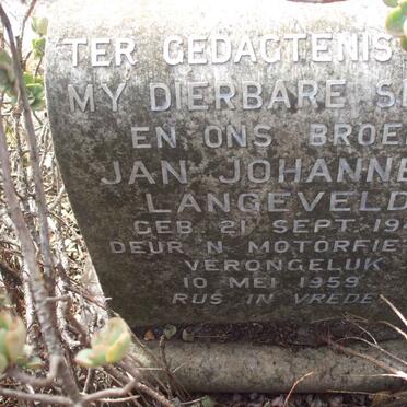 LANGEVELD Jan Johannes 1941-1959