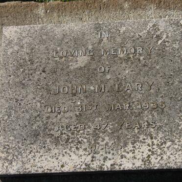 LARY John M. -1935