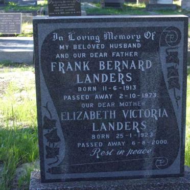 LANDERS Frank Bernard 1913-1973 &amp; Elizabeth Victoria 1923-2000