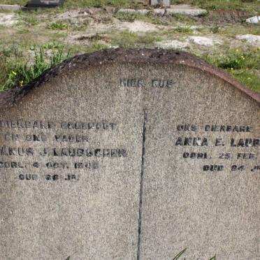 LAUBSCHER Stefanus J.-1946 &amp; Anna E. -1965