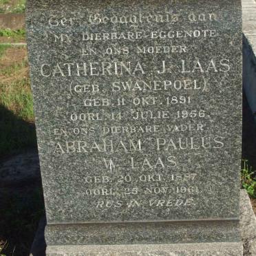 LAAS Abraham Paulus W. 1887-1961 &amp; Catherina J. SWANEPOEL 1891-1956