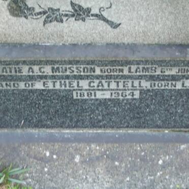 MUSSON Katie A.C. nee LAMB -1947 :: CATTELL Ethel nee LAMB 1881-1964
