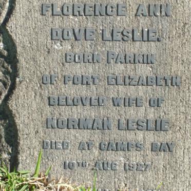 LESLIE Florence Ann Dove nee PARKIN -1927