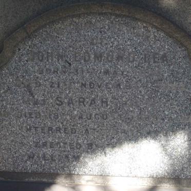 LEA John Edmund 18??-1898 &amp; Sarah -18?9