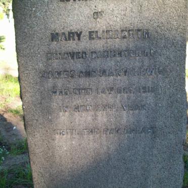 LEWIS Mary Elizabeth -1918