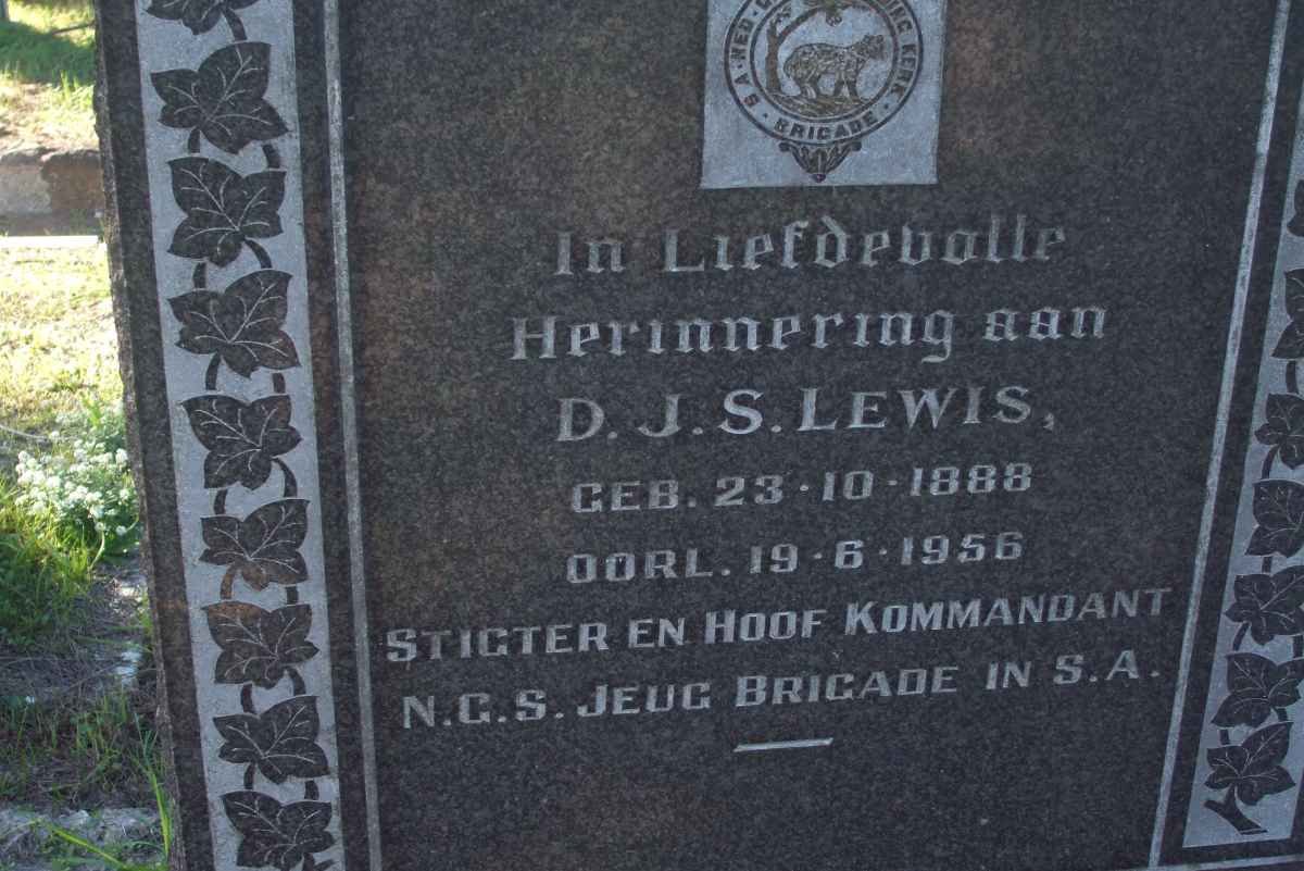 LEWIS D.J.S. 1888-1956