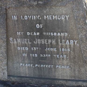 LEARY Samuel Joseph -1915 &amp; Gertrude Philippina 1874-1917 