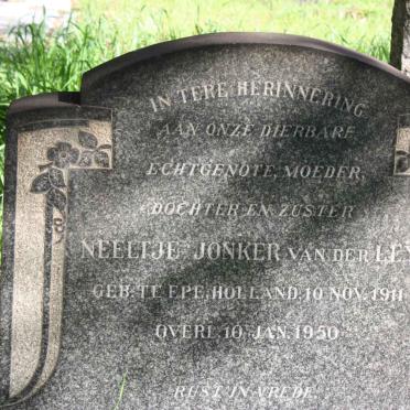 LEY Neeltje Jonker, van der 1911-1950