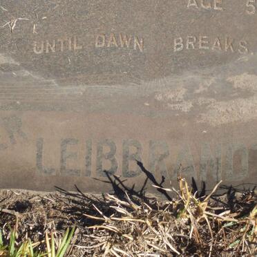 LEIBBRANDT Johan Frederick -1951 &amp; Lavinia Catherine BOSMAN -1957