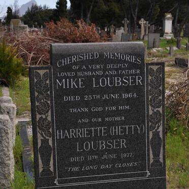 LOUBSER Mike -1964 &amp; Harriette -1977