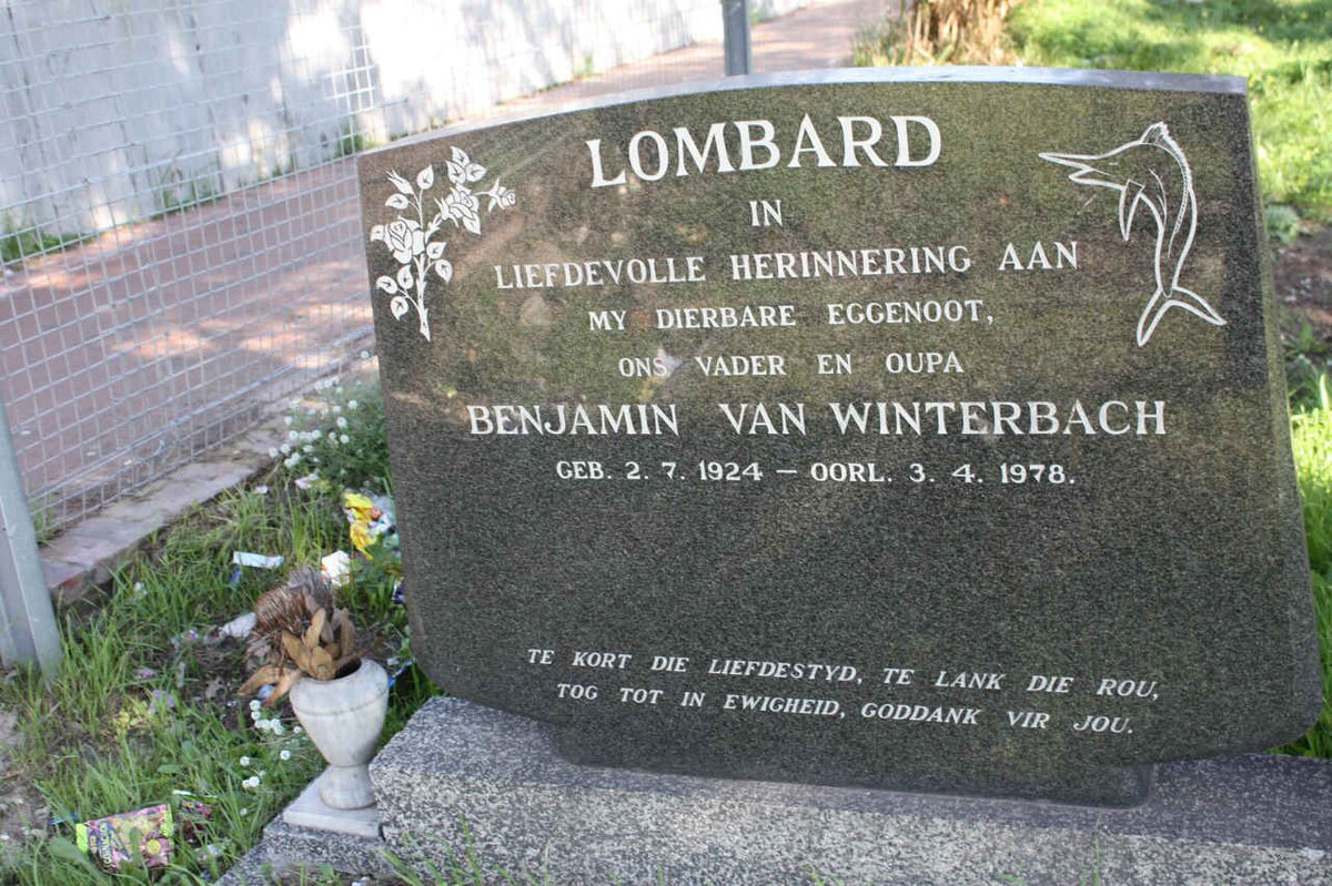 LOMBARD Benjamin van Winterbach 1924-1978