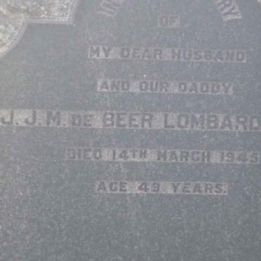 LOMBARD J.J.M. de Beer -1945