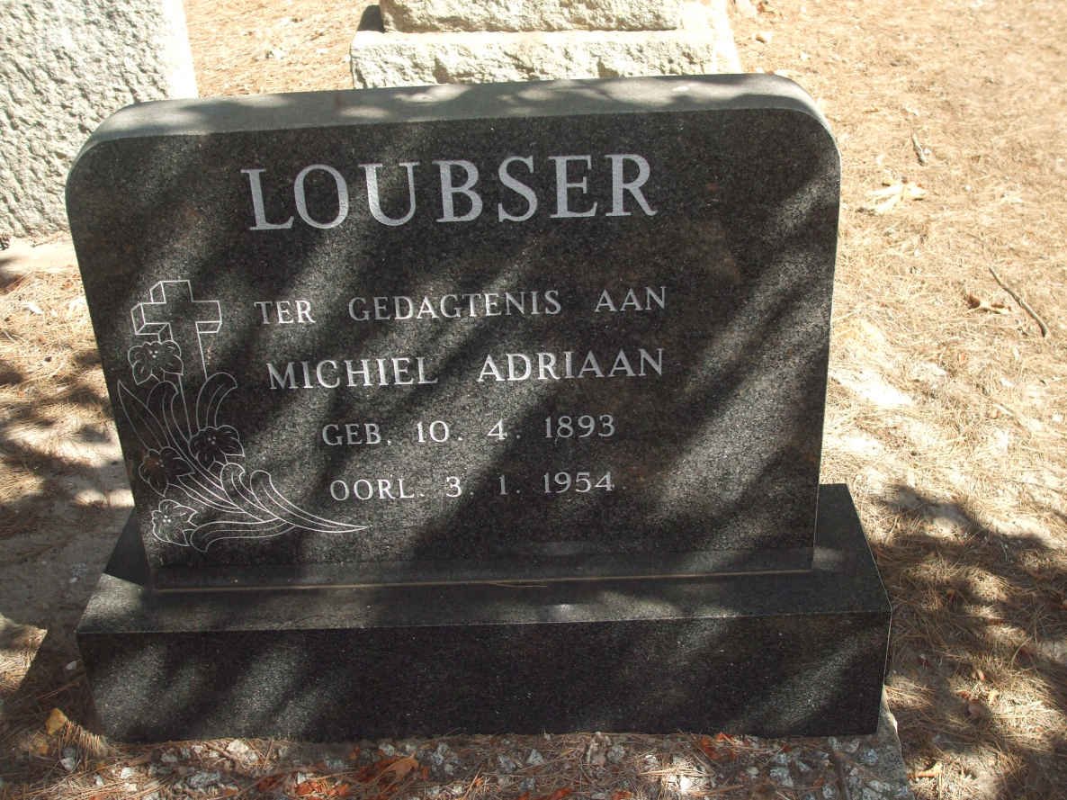 LOUBSER Michiel Adriaan 1893-1954