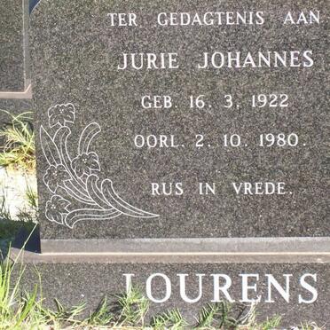 LOURENS Jurie Johannes 1922-1980