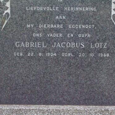 LOTZ Gabriel Jacobus 1904-1968