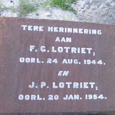 LOTRIET F.G. -1944 &amp; J.P. -1954