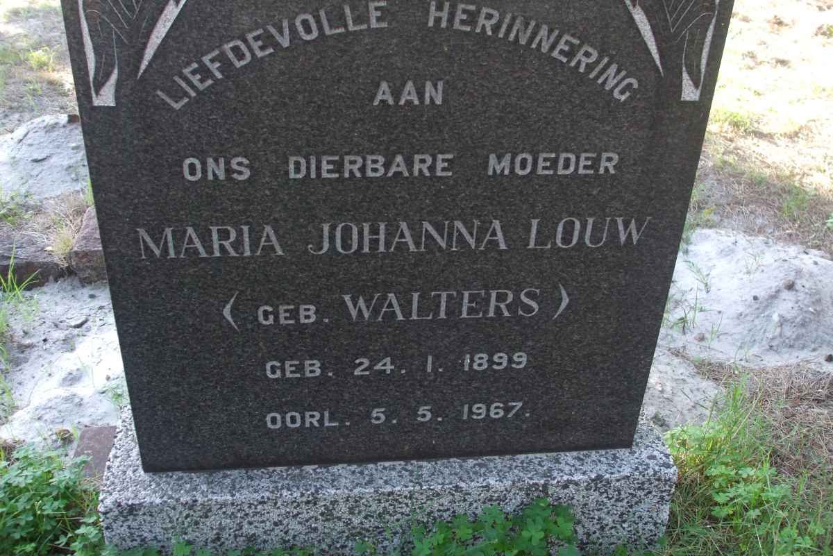 LOUW Maria Johanna nee WALTERS 1899-1967