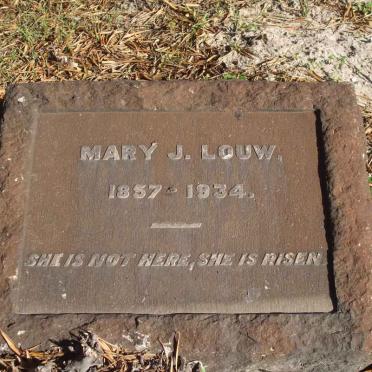 LOUW Mary J. 1857-1934
