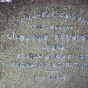 LOUW Johanna Hermiena 1885-1946