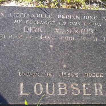 LOUBSER Dirk Albertus 1933-1965