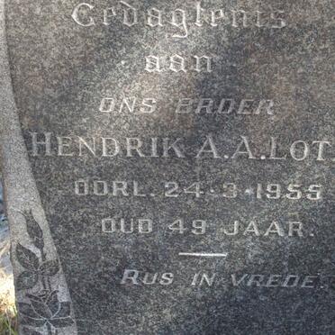 LOTZ Hendrik A.A. -1955