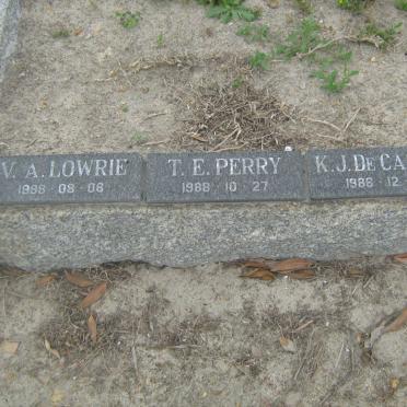 LOWRIE V.A. -1988 :: PERRY T.E. -1988 :: CASTRO K.J., de -1988