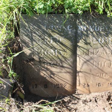 LOCK Fred Thomas -1972 &amp; Jacomina Elizabeth -1959