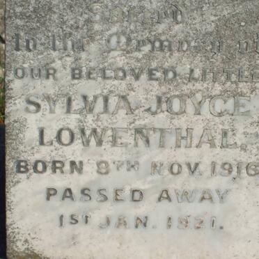 LOWENTHAL Sylvia Joyce 1916-1921