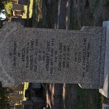 LOWE Herbert -1942 &amp; Amelia -1928 :: LOWE Charles 1896-1983 &amp; Edith -1969