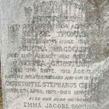 LOMBARD Hester May -1904 :: LOMBARD George Thomas -1912 :: LOMBARD Magdalena -1912 :: LOMBARD Christiaan -1912