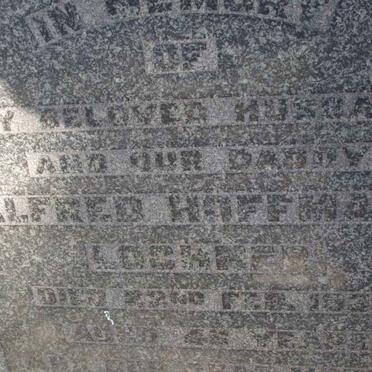 LOCHNER Alfred Hoffmann -1934 &amp; Marion Elizabeth -1962