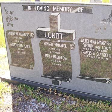 LONDT Edward Emmanuel 1876-1948 &amp; Maria Magdalena 1896-1975