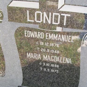 LONDT Edward Emmanuel 1876-1948 &amp; Maria Magdalena 1896-1975