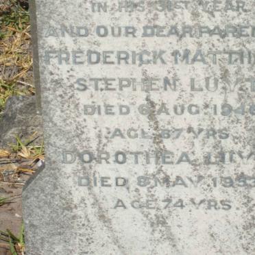 LUYT Frederick Matthew Stephen -1946 &amp; Dorothea -1953
