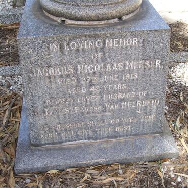 MEESER Jacobus Nicolaas -1913
