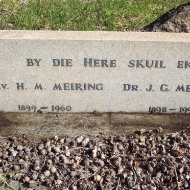 MEIRING J.G. 1898-1991 &amp; H.W. 1899-1960