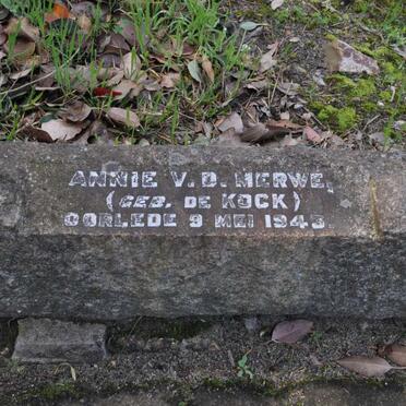 MERWE Annie, v.d. nee DE KOCK -1943