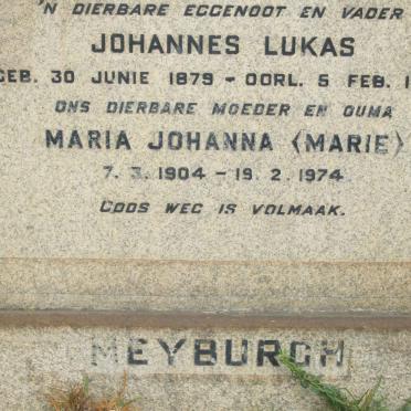 MEYBURGH Johannes Lukas 1879-1958 &amp; Maria Johanna 1904-1974