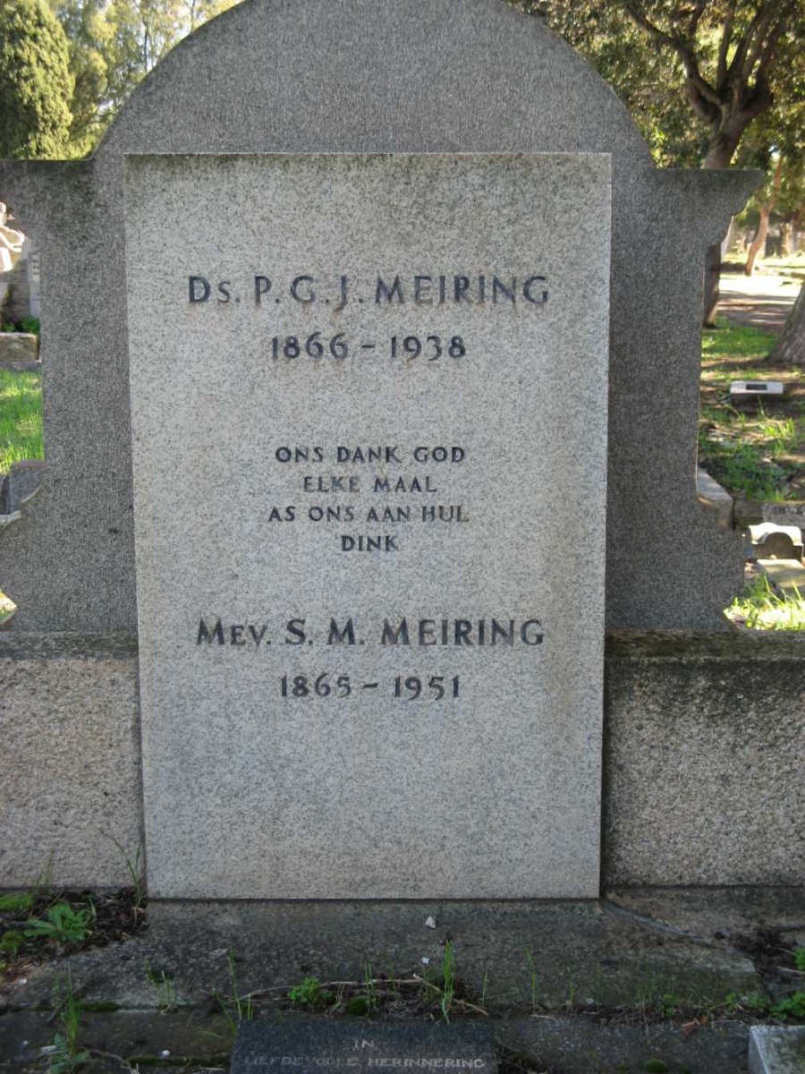 MEIRING P.G.J. 1866-1938 &amp; S.M. 1865-1951 :: MEIRING Charlotte 1893-1978