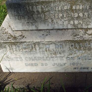 MELKER Sibyl Maud, de -1970 :: DE MELKER Agnes Charlotte -1971