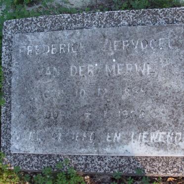MERWE Frederick Ziervogel, van der 1895-1968