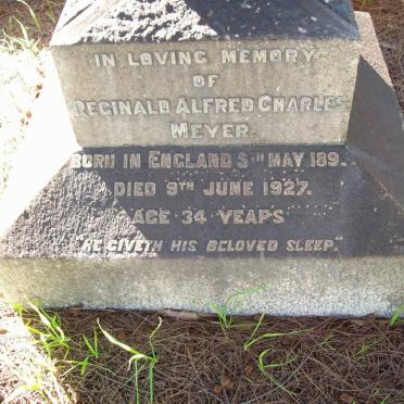 MEYER Reginald Alfred Charles 1893-1927
