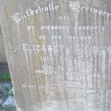 MEIRING Elizabeth nee KRYNAUW 1891-1935